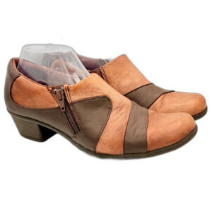 Earth Origins “Monica” Leather zip Slip-On Booties Women’s size 10W